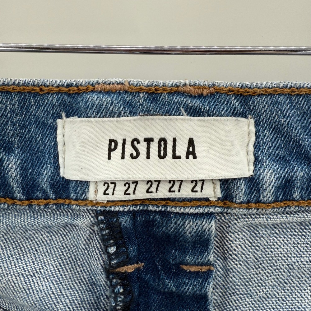 Pistola Charlie Zip Straight Leg Jeans Medium Wash Women's Size 27 - Picture 6 of 8